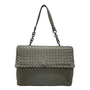 Auth BOTTEGA VENETA Medium Olympia Bag Dark Gray Leather - Handbag